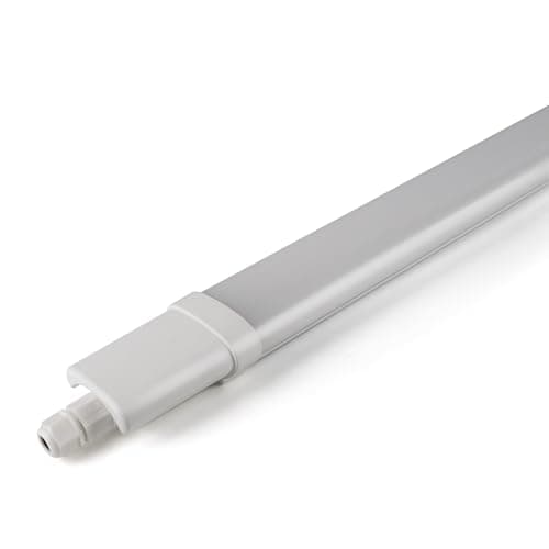 Image of Bright Source Integrated LED Single Slimline IP65 Waterproof Luminaire Batten Fitting, 4ft (1218.5mm), 18W, 1800lm, 4000K Cool White, Polycarbonate, Easy Installation