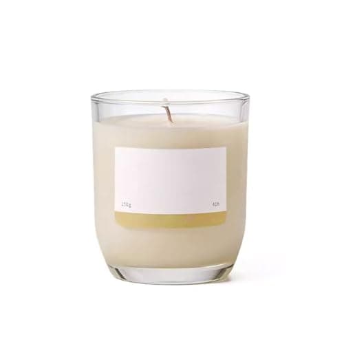 Image of Compact Glass Candles Orange Blossom and Fig Modern Cylinder Aromatherapy Candle Reusable Scented Candle for Stress Relief Not pungent(Fig)