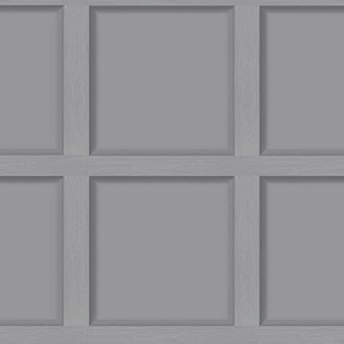 Image of Holden Decor Modern Wood Panel 3D Effect Wooden Panelling Wallpaper Feature Wall 10m Roll [Grey 12981]