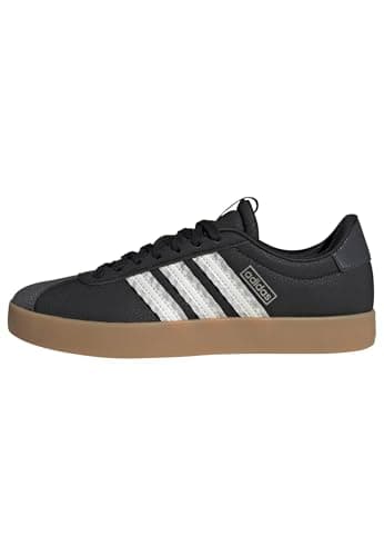 Image of adidas Women's VL Court 3.0 Shoes, core Black/core White/Cyber met., 6 UK