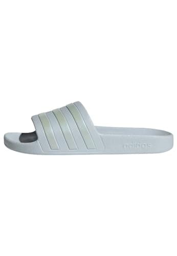 Image of adidas Women's Adilette Aqua Slides, Halo Blue/Halo Blue/Halo Blue, 6 UK