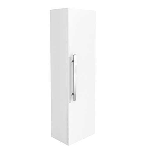 Image of NRG 1200mm White Bathroom Wall Mounted High Cabinet Tall Storage Unit Flat Pack