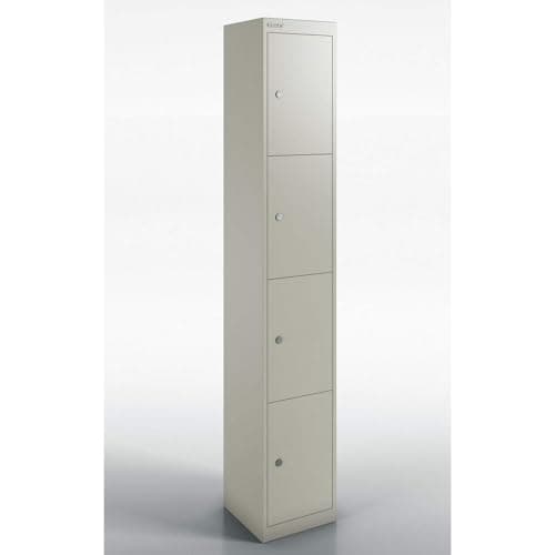 Image of OPO Qube by Bisley Locker (1-4 Doors; Standard or Slim) Goose Grey 2 Door Standard