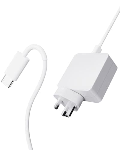 Image of 65W Charger Compatible with Samsung-Laptop Charger 65W USB-C Laptop Rapid Charger | White Portable AC Adapter for Galaxy Book/Chromebook Series, MacBook Pro/Air, Dell/HP/Lenovo
