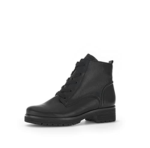 Image of Gabor Women Ankle Boots, Ladies Lace-up Ankle Boot,Removable Insole,lace-up Bootie,Winter Boot,Half-Boots,Black (Schwarz) / 57,38.5 EU / 5.5 UK