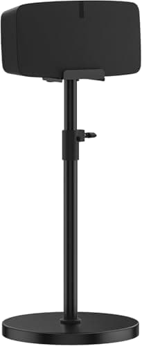 Image of Height Adjustable Floor Speaker Stand for Sonos Five & Play 5 Speaker Stand Support Vertical & Horizontal Speaker Floor Stand for Sonos Play 5 Gen 2 and Sonos Five Stand with Cable Management