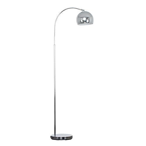 Image of MiniSun | Modern Designer Style Polished Chrome Floor Lamp with a Polished Chrome Light Shade | Floor Lamps & Torchieres, Home Décor & Improvement Essential | Includes 6W LED E27 Light Bulb