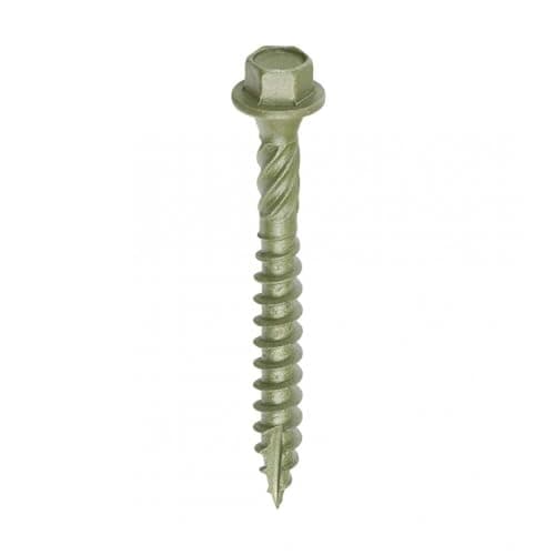 Image of TIMCO Timber Screws – Hex Head – Exterior Green – 6.7 x 60 - Box of 50
