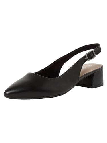 Image of Tamaris Women's slingback pump with block heel Leather black 5 UK