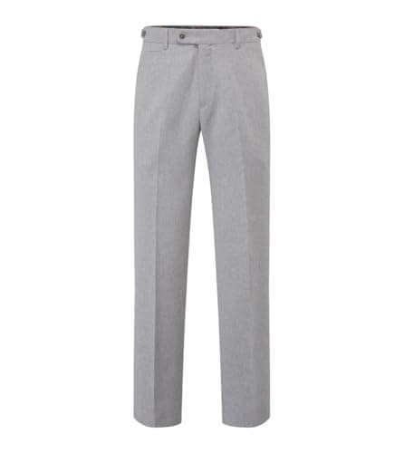 Image of Skopes Jude Suit Trouser for Men's in Silver Herringbone 46R