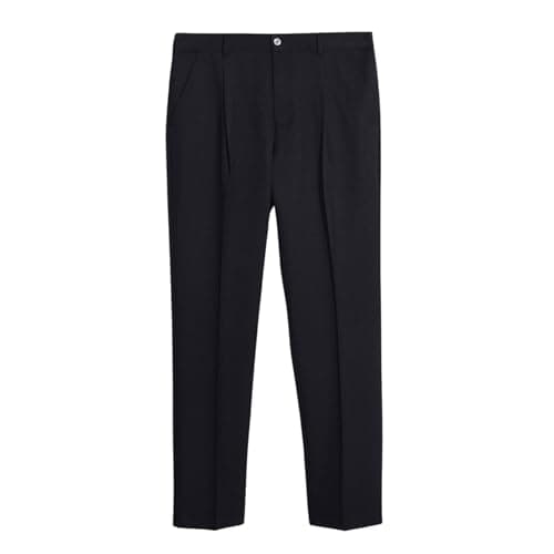 Image of Farah Men's Roachman Fit Trousers, Flat Fronted, 32, Black