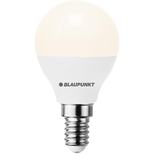 Image of Blaupunkt LED Bulb G45 Golf Ball, E14 Base Screw, 6W, Replaces 50W Incandescent, 520 Lumens, Warm White 2700K, Non-dimmable, Indoor Outdoor - Pack of 1