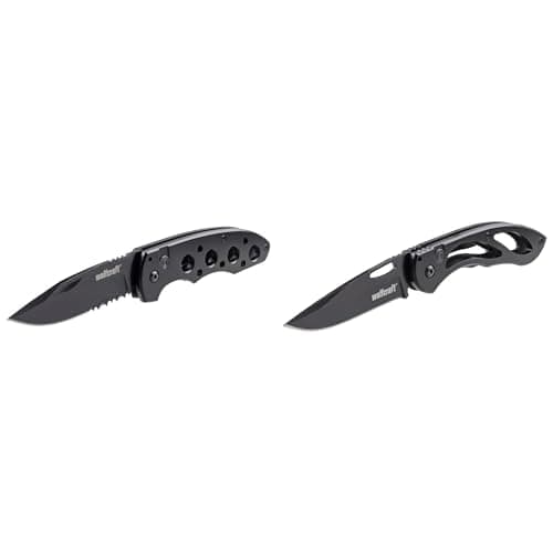 Image of Wolfcraft Leisure Knife with Folding, Serrated Blade I 4289000 Leisure Knife with Folding, Smooth Blade I 4288000 I Versatile leisure knives for hobby and camping