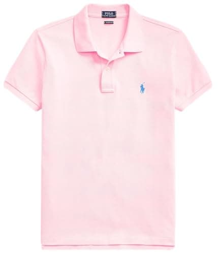Image of POLO RALPH LAUREN Women's Classic Fit Mesh Polo Shirt, Carmel Pink, S
