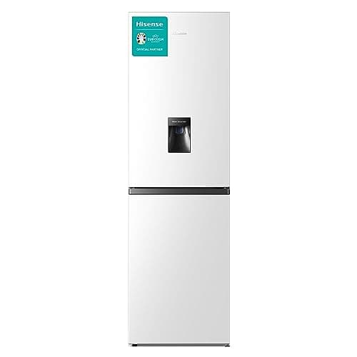 Image of Hisense RB327N4WW1 55cm Freestanding 50/50 Fridge Freezer - 251 litre capacity - Total No Frost - Non-plumbed Water Dispenser - White - F Rated