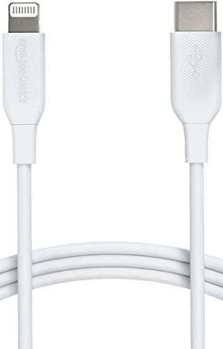Image of Amazon Basics USB 2.0 Type-C to Lightning Cable (MFi Certified), 0.9 m, White