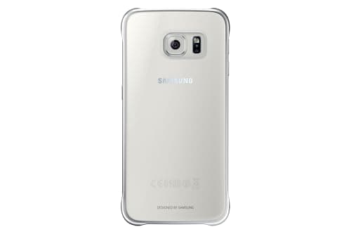 Image of Samsung Protective Slimline Clip-On Case Cover for Galaxy S6 - Metallic Silver/Clear