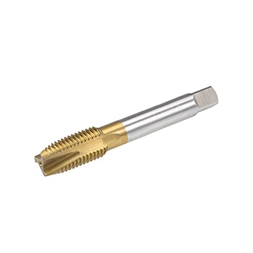 Image of sourcing map Spiral Point Plug Threading Tap M16 x 2 Thread, Ground Threads H2 3 Flutes, High Speed Steel HSS 6542, Titanium Coated, Metric Screw Taps Tapping Bit for Thread Repair