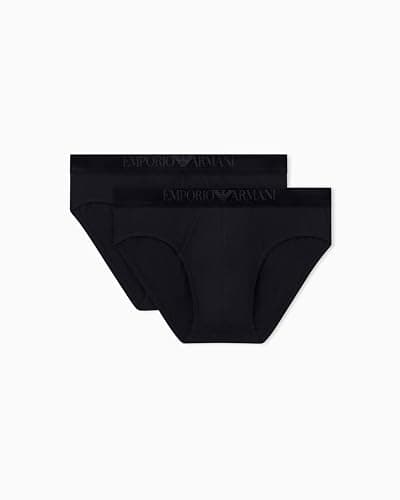Image of Emporio Armani MAN'S MEGALOGO PAJAMAS WITH CUFFS SET BLACK M