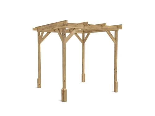 Image of Dunster House Utopia 2 m x 2 m Wooden Garden Pergola – Pressure-Treated Spruce Plant Frame Kit with 70 mm x 70 mm Posts, Heavy Duty, DIY Build