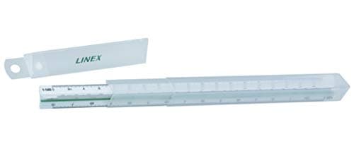 Image of Linex 1:20:125 300mm Triangular Scale Rule - White