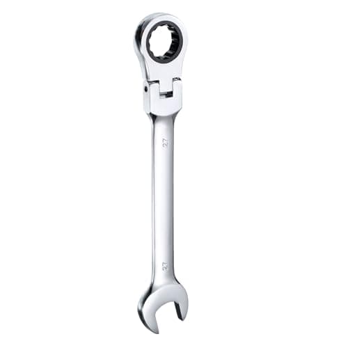 Image of sourcing map Flex-Head Ratcheting Wrench 27mm 180° Rotating Head Metric Ratchet Combination Wrenches 72-Teeth Chrome Vanadium Steel Open End Ratchet for Fasteners Nut Bolt