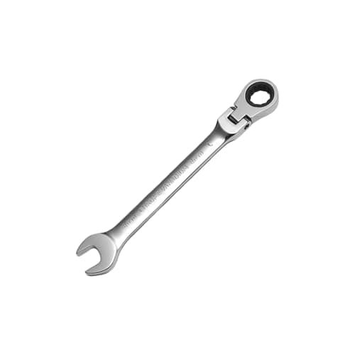 Image of WISEUP 180° Adjustable Flex-Head Ratchet Spanner - CR-V Chrome-Vanadium Steel 8mm Double-End Combination Wrench - Labor-Saving, Anti-Slip and Rust-Proof Tool (WP21120208)