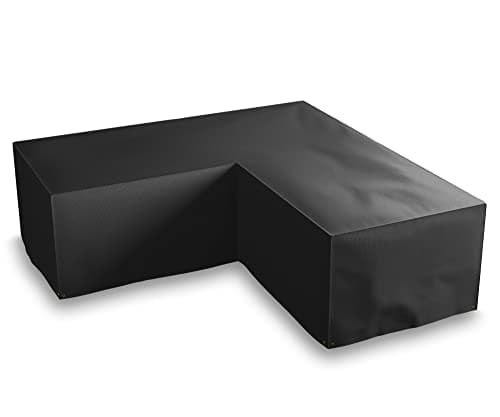 Image of Bosmere All-Weather Modular L-Shaped Sofa Cover, 100% Waterproof, UV Protected, Heavy Duty 600D Oxford Fabric, L300 W300 H78cm, AM664C