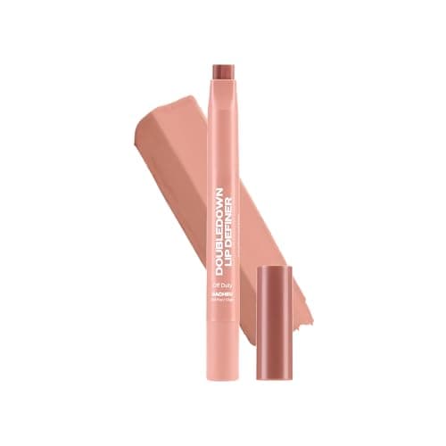 Image of Sacheu DoubleDown Lip Definer — 2-in-1 Lip Liner & Balm — Long-Lasting Korean Make Up Lipstick with Satin Finish, Avocado Oil & Vitamin E (Off Duty)