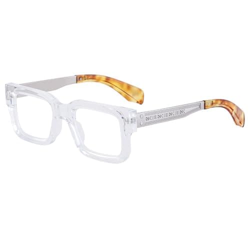 Image of MUTYNE Thick Frame Sunglasses For Women Men, Double Beam Retro Driving Sunscreen Uv400(C7)