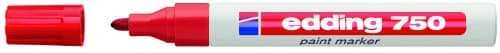 Image of New , Edding 750 Paint Markers Bullet Tip 2-4mm Line Red Ref 750-002 [Pack 10]