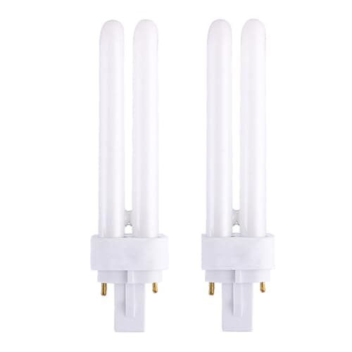 Image of FKLiLEBU 4 pin Light Bulb 13w 4000K G24q-1 Natural White CFL Lamp, AC220-240V Double Tube PLC, 850LM Non-Dimmable, Daylight White 360° Lighting, for Bathroom, Corridor, Home, Showroom
