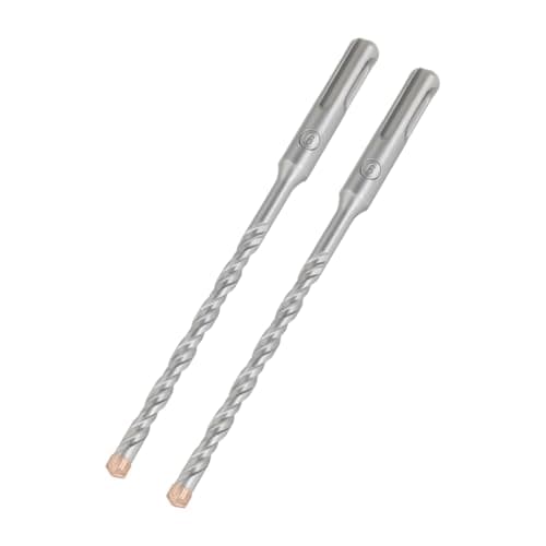 Image of HILPATY SDS Plus Masonry Drill Bits 6 x 160mm x 2pcs Tungsten Carbide Cross Tip Rotary Hammer Drill bit for Masonry, Concrete, Brick Wall, Cement, Stone