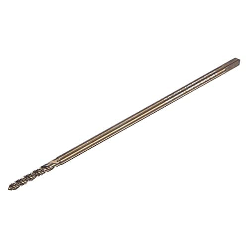 Image of sourcing map Spiral Flute Thread Tap M2.5 x 0.45, Metric Cobalt HSS (High Speed Steel) Titanium Plated Machine Threading Tap H2 Tolerance Grade