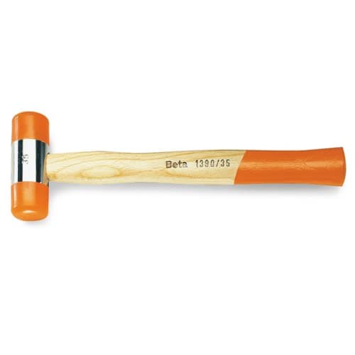 Image of Beta 13900028 Model 1390 28 Soft Plastic Face Hammers, Wooden Shafts, 28mm