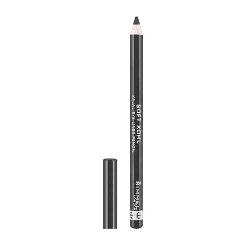 Image of Rimmel Soft Kohl Kajal Professional Eyeliner Pencil, Stormy Grey, Long-Lasting, Vibrant Colour, Smudgeable 1.2 grams