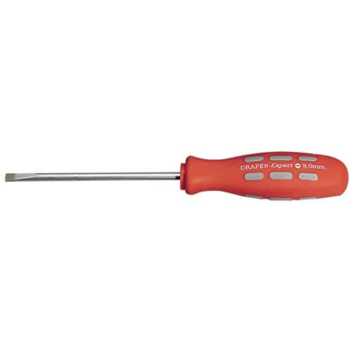 Image of Draper 870/1B Plain Slot Parallel Tip Mechanics Screwdriver, Blue, 100 x 5.0 mm