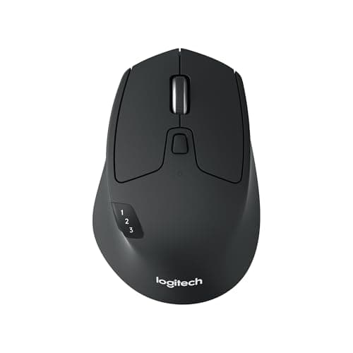 Image of Logitech M720 Triathlon Wireless Mouse for Windows/Mac (Bluetooth, Unifying, Easy-Switch - Easily Switch between Three Devices) Black