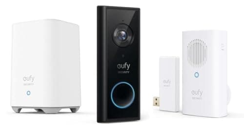 Image of eufy Security, Video Doorbell S220 2K (Battery-Powered) with HomeBase, 2K HD, No Monthly Fee Video Doorbell Chime, Add-on Chime for S220/S330, Requires eufy HomeBase 2 or HomeBase