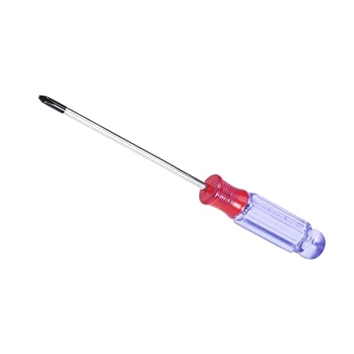 Image of CoCud Phillips Screwdriver, #0 Cross Head 3" Carbon Steel Round Shaft, Magnetic Tip Crystal Handle - (Applications: for Automotive/Home Appliances Repair)