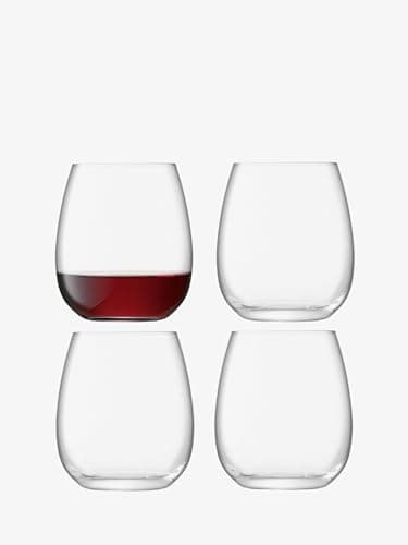 Image of LSA International Borough Stemless Glass 455 ml Clear | Set of 4 | Dishwasher Safe | BG11
