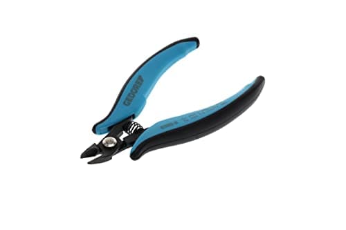 Image of GEDORE 1829025 Miniature Electronics Side Cutters Power Line for 2.0 mm Copper Wire or 1.6 mm Medium Hard Wire, Steel, Black/Blue