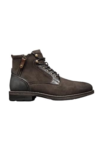 Image of IVACHY Mens Suede Ankle Boots Combat Style Lace up Zip Closure fashion work Shoes Gents Size UK 7 to 12