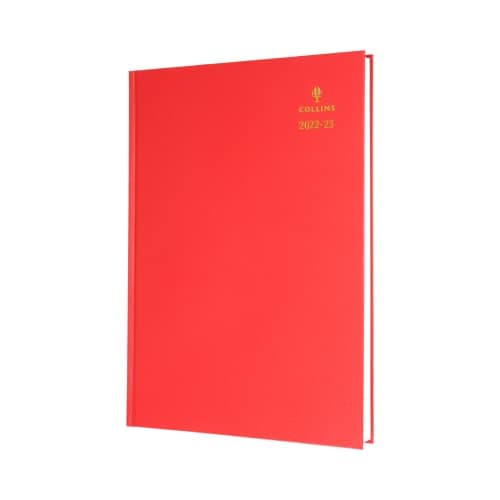 Image of Collins Standard Desk Week to View Mid Year FSC MIX Academic 2022-23 Diary - Red (38M.15-2223) - Student Journal Planner with diary, notes and timetables,A5 (210 x 148)
