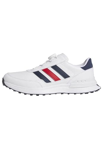 Image of adidas Men's S2G 26 BOA Spikeless Golf Shoe, FTWR White/Collegiate Navy/Better Scarlet, 10 UK