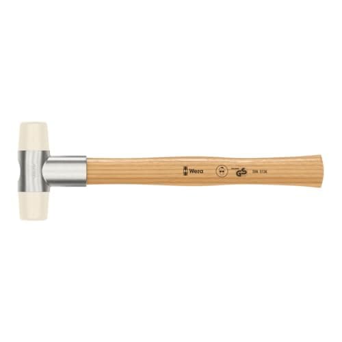 Image of Wera 05000310001 2 x 265 mm "101" Soft-Faced Hammer with Nylon Head Sections - Silver