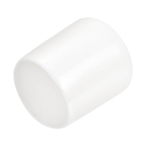 Image of sourcing map 25pcs Rubber End Caps 24mm ID Vinyl Round End Cap Cover Screw Thread Protectors White