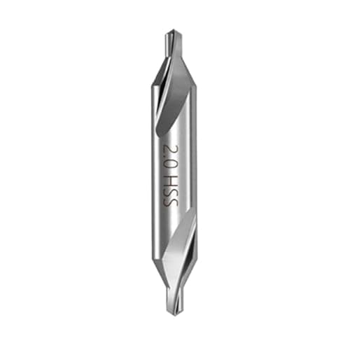 Image of High Speed Steel Center Drill Bits, Center Drill Bit A1mm-A6.3mm 60 Degree HSS Pack Of 10 For CNC Metal Drilling(A2.0mm)