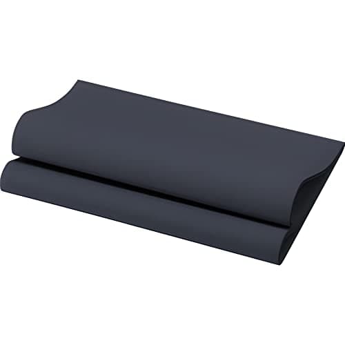 Image of Duni 156935_(1) Dunisoft Lunch Napkins, 40 cm x 40 cm, Large, Black (Pack of 60)