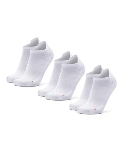 Image of DANISH ENDURANCE Running Socks, Womens & Mens Breathable Trainers for Gym, Low-Cut, Unisex, 3 or 5 Pack, White, 3-5